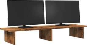 vidaXL Βάση Οθόνης Όψη Παλαιού Ξύλου 100x27x15 εκ. από Επεξ. Ξύλο