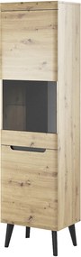 Lh-homefurniture Βιτρίνα Nordi Artisan+μαύρο 53x197x40cm 17104-NR-T-ART