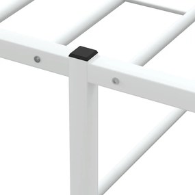 vidaXL Πλαίσιο κρεβατιού χωρίς στρώμα Λευκό 160x200 cm Μεταλλικό