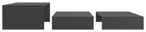 Τραπεζάκι Σαλονιού Ζιγκόν Γκρι 100 x 100 x 26,5 εκ. Μοριοσανίδα - Γκρι