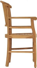 vidaXL Καρέκλες Κήπου 2 τεμ. από Μασίφ Ξύλο Teak
