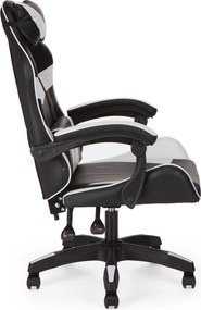 Καρέκλα γραφείου gaming William PU μαύρο-λευκό 60x59x108/118