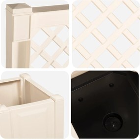 vidaXL Κήπος Πάγκος Κοπεγχάγη Λευκό 173 x 49 x 135,5 εκ. PP
