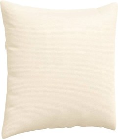vidaXL Μαξιλάρι Καναπέ 2 pcs Κρεμ 60 x 60 cm Υφασμάτινο Κορντουρά