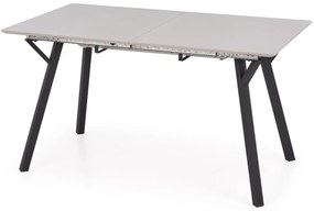 Τραπέζι Houston 1482, Μαύρο, Γκρι, 77x80x140cm, 37 kg, Επιμήκυνση, Πλαστικοποιημένη μοριοσανίδα, Μέταλλο | Epipla1.gr