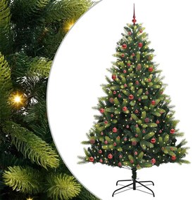 vidaXL Τεχνητό Χριστουγεννιάτικο Δέντρο με 300 LED Πράσινο 210 cm