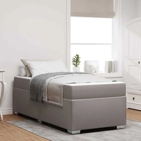 vidaXL Σκελετός Κρεβατιού Taupe 90 x 200 cm ύφασμα