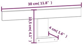 vidaXL Φωτιστικό Καθρέφτη LED 5,5 W Ψυχρό Λευκό 30 εκ. 6000Κ