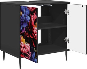 vidaXL Ντουλάπι Μπάνιου KIEL Μαύρη Δρυς 60 x 40 x 61 εκ