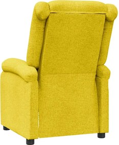 vidaXL Πολυθρόνα Ανακλινόμενη Κίτρινη Υφασμάτινη