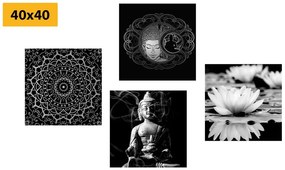 Σετ εικόνων ειρηνικός Βούδας - 4x 60x60