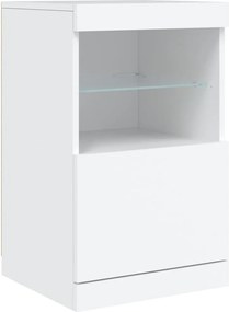 vidaXL Μπουφές με Φώτα LED Λευκός 41 x 37 x 67 εκ.