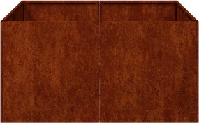 vidaXL Γλάστρα Κήπου Σκ rusty 80 x 80 x 40 cm