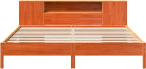 vidaXL Κρεβάτι Βιβλιοθήκη Χωρίς Στρώμα 200x200 εκ Μασίφ Ξύλο Πεύκου
