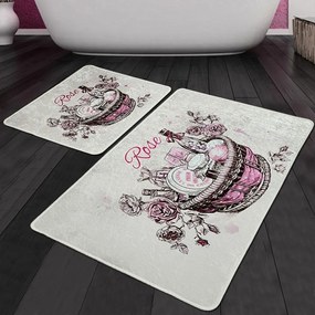 Πατάκια Μπάνιου Rose Basket Djt 359CHL2519 (Σετ 2τμχ) Multi L'essentiel Maison 60x100cm Πολυέστερ