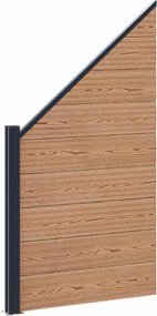 vidaXL Πάνελ Φράχτη 7 pcs WPC και Αλουμίνιο Καφέ