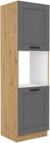Επιδαπέδιο ντουλάπι Nelor 60 DP 210 2F-Γκρι σπέσιαλ - Φυσικό