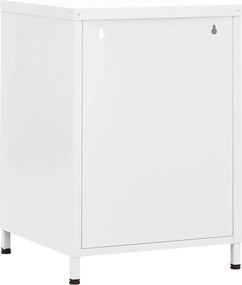 vidaXL Κομοδίνο Λευκό 35 x 35 x 51 εκ. από Ατσάλι