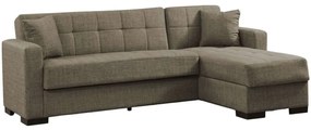 Καναπές - Κρεβάτι Γωνιακός Με Αποθηκευτικό Χώρο Kansos 328-000007 235x150x80cm Brown