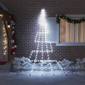 vidaXL Χριστουγεννιάτικο Δέντρο LED με Σφήνες Εδάφους Ψυχρό λευκό