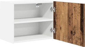 vidaXL Κρεμαστό ντουλάπι 2 pcs Παλαιό Ξύλο και Λευκό 50 x 31 x 40 εκ.
