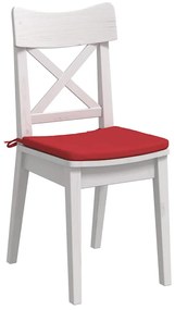 vidaXL Μαξιλάρια καθισμάτων 4 pcs Κόκκινο 40 x 40 x 3 cm ύφασμα