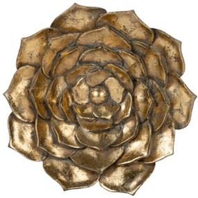 Διακοσμητικό Τοίχου Flower 77116 25,5x3,5x25,5cm Gold Artekko Ρητίνη