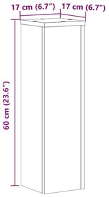 Βάσεις Φυτών 2 Τεμ. Sonoma Δρυς 17x17x60 εκ. Επεξεργασμένο Ξύλο - Καφέ