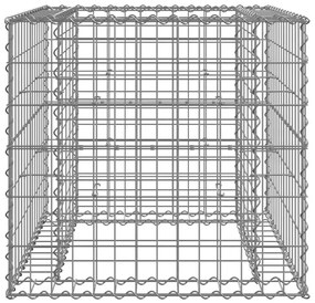 vidaXL Συρματοκιβώτιο Ασημί 70 x 70 x 65 εκ. από Γαλβανισμένο Χάλυβα