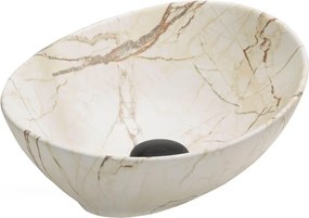 Mexen Elza νεροχύτης επιτραπέζιος 40 x 33 εκ., μπεζ πέτρα - 21014095