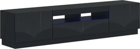 vidaXL 5 Τεμάχια LED Τηλεοπτικού Ντουλαπιού Μαύρο Επεξεργασμένο Ξύλο