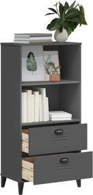 vidaXL Βιβλιοθήκη VIKEN Ανθρακί Γκρι 60x35x123 εκ. από Επεξεργ. Ξύλο