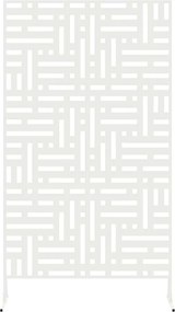 vidaXL Οθόνη Ιδιωτικότητας Λευκό 100 x 50 x 180 εκ. Ατσάλι