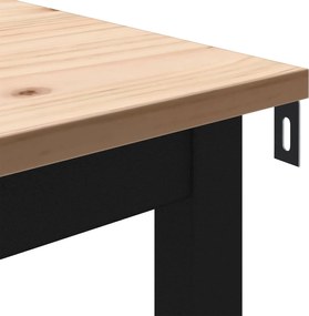 vidaXL Τραπεζαρία Φυσικό 70 x 70 x 75 cm Στερεά ξυλεία πεύκου