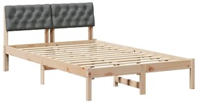 vidaXL Σκελετός Κρεβατιού Καφέ και σκούρο γκρι 120 x 190 cm