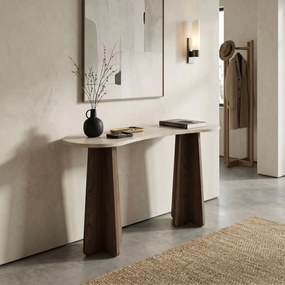 Συρταριέρα Τραβερτίνη / Καρυδί SIAR 120x35x75