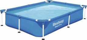 Bestway Steel Pro Πισίνα PVC με Μεταλλικό Σκελετό 221x150x43εκ.