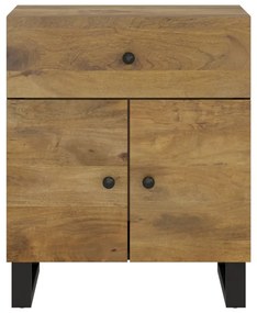 vidaXL Κομοδίνο 50x33x60 εκ. Μασίφ Ξύλο Μάνγκο &amp; Επεξεργασμένο Ξύλο