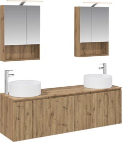 vidaXL Σετ Ντουλαπιών Μπάνιου 5 pcs Artisan Δρυς Επεξεργασμένο Ξύλο