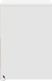 vidaXL Κομοδίνο με Φώτα LED Λευκό από Επεξεργασμένο ξύλο