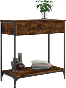 vidaXL Τραπέζι Κονσόλα Καπνιστή Δρυς 75x34,5x75 εκ. Επεξεργ. Ξύλο