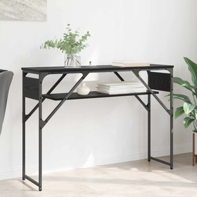 vidaXL ΤραπέζιΚονσόλας Μαύρη Οξυά 105x30x75εκ. Επεξεργασμένο ξύλο