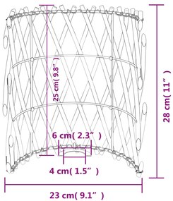 Καπέλο Φωτιστικού Ø23x28 εκ. από Wicker - Καφέ