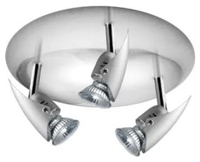 Σποτ Φωτιστικό Οροφής GU10 3φωτο ALIEN ΦOS_ME-17-01005-5-Νίκελ Ματ 17-01005-5
