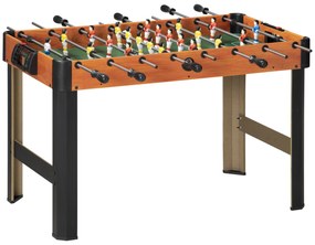 HOMCOM Επιτραπέζιο ποδοσφαίρου, σετ ποδοσφαίρου, 2 μπάλες, αντιολισθητικές λαβές, για εφήβους ενήλικες, ένδειξη σκορ, MDF, μέταλλο, Πολύχρωμο