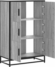 vidaXL Highboard Grey Sonoma Κατασκευασμένο ξύλο και μέταλλο