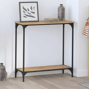 vidaXL Τραπέζι κονσόλας με ράφι artisan δρυς 75 x 30.5 x 75 εκ