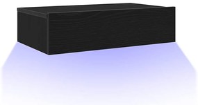 vidaXL Έπιπλο Τηλεόρασης με Φωτιστικά LED Μαύρο Δρυς 60x35x15,5 εκ.