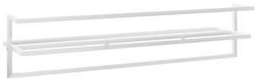 Βάση για Πετσέτες Επιτοίχια Λευκή 95 x 25 x 22 εκ. Σιδερένια - Λευκό