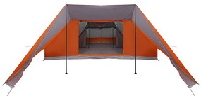 vidaXL Οικογενειακή Σκηνή Γκρι και Πορτοκαλί 660 x 456 x 200 εκ.